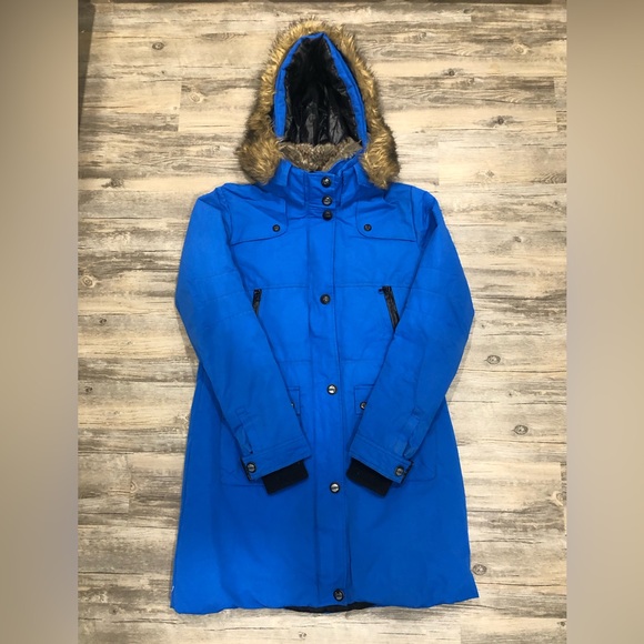 Point Zero Jackets & Blazers - Point Zero Duvet Premium Down Cobalt Long Ski & Snow Jacket - Below -20C